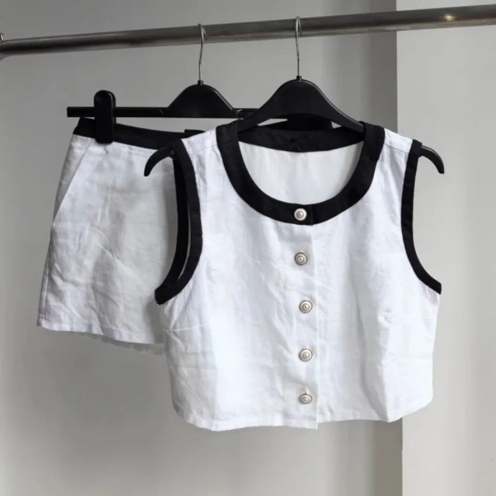 Reformation Roxy Linen Two Piece in White